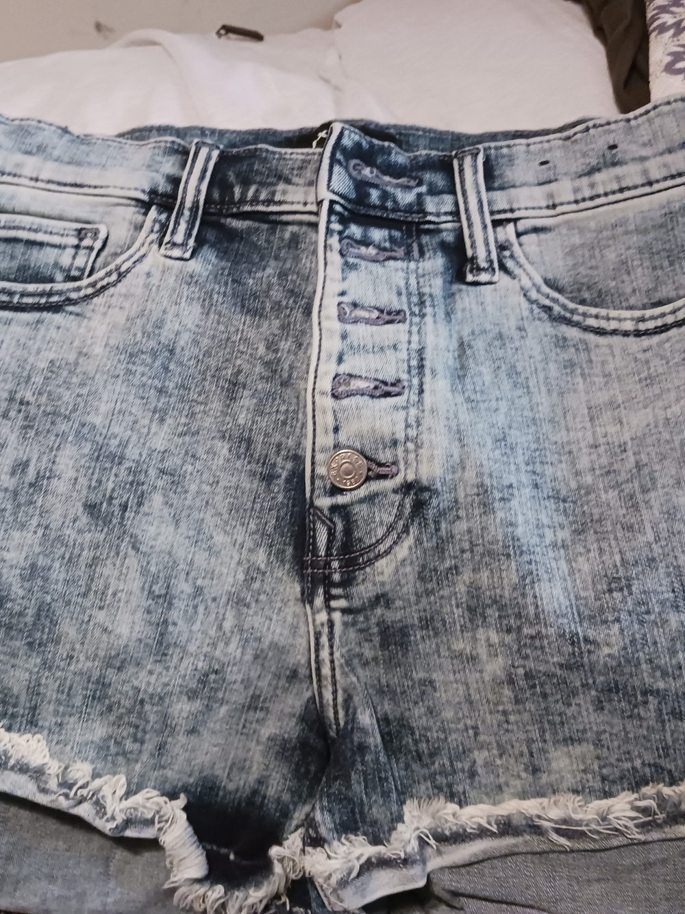 Express Dark Wash Denim Jeans with Contrast Stitching Shorties Size 2